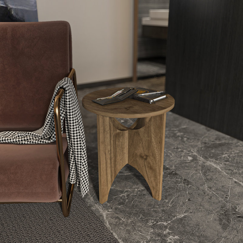 Merit Side End Table , Dark Brown