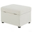 Repose-pieds avec rangement relevable hydraulique Merced Beige
