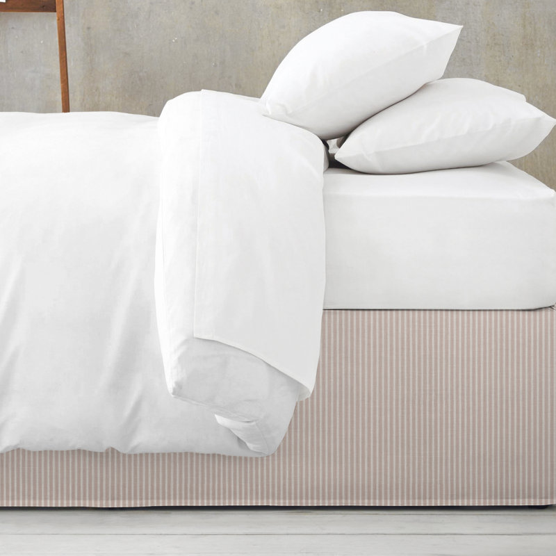 Walker Stripe Bedskirt, Natural, Twin