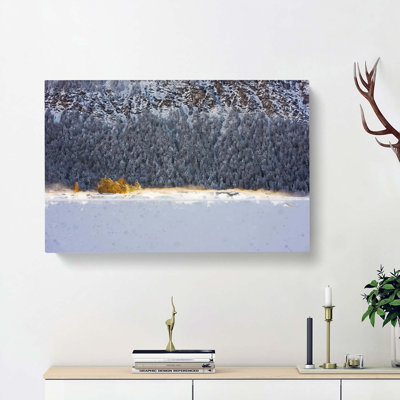 Eibsee Lake In Germany In Abstract - Wrapped Canvas