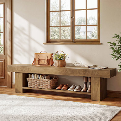 Banc d'entrée très long 71 po avec rangement pour chaussures pour le couloir, la chambre à coucher, le salon, le dossier du canapé et la salle à manger