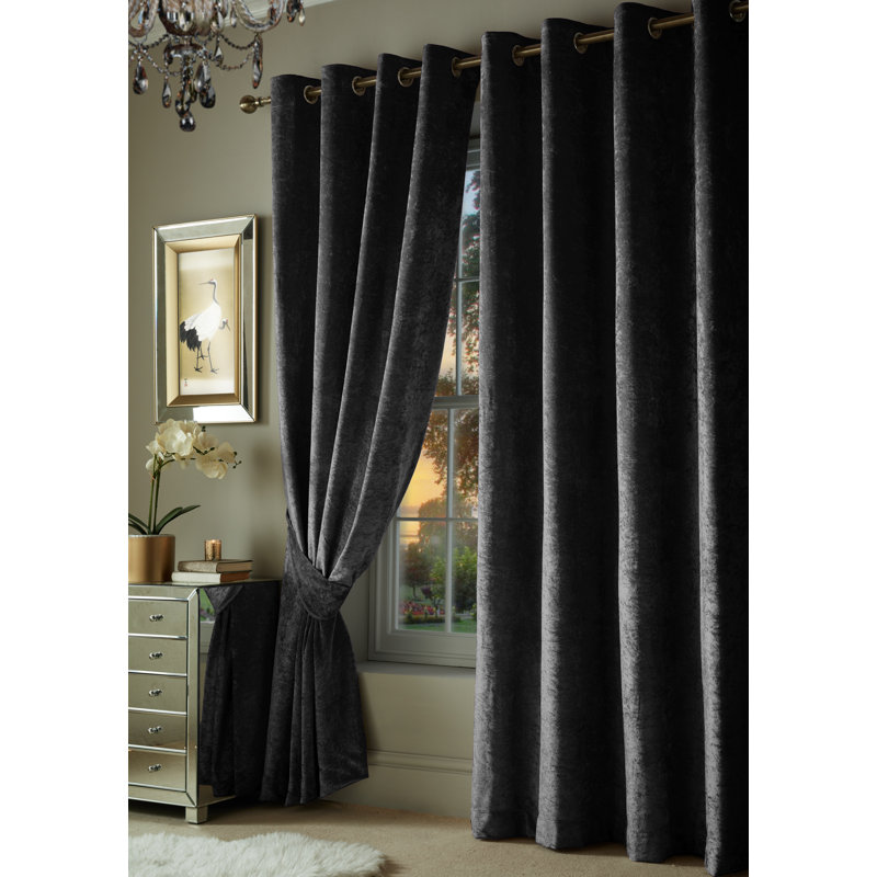 Malaki Sheer Pair, Black, 167 W x 183 D cm