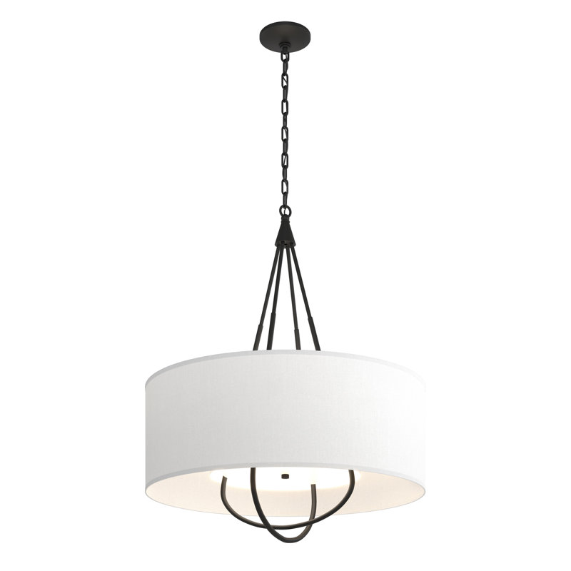 Loop 4 - Light Chandelier, Black, Natural Anna, Black