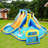 Joyldias 3 Slides Inflatable Bounce House,680w Air Blower Slide Bouncer Castle Playhouse With 2 Splash Pool For Kids Backyard Indoor Outdoor Use