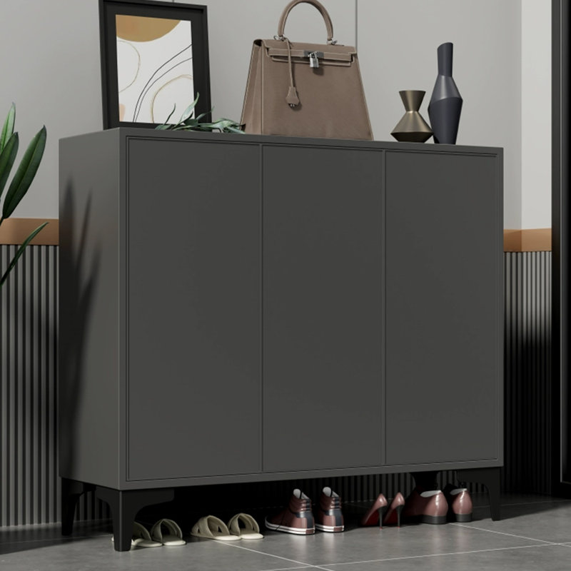 Rangement pour chaussures en alliage d'aluminium noir