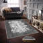 Tapis abstrait gris en polyester tissé à plat à la main Risinger-504042578