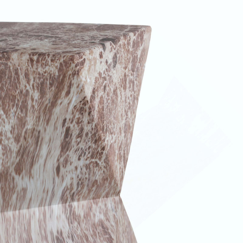 Tables de bout d'extérieur en ciment pour patio, table d'appoint de jardin en faux terrazzo, petite table d'appoint ronde moderne pour l'extérieur, tabouret de jardin en souche d'arbre pour l'intérieur et l'extérieur