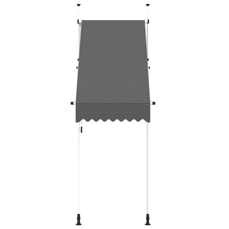 Dakota Fields 1cm W x 1.2cm D Fabric Anthracite Cover Retractable Patio Awning, Anthracite