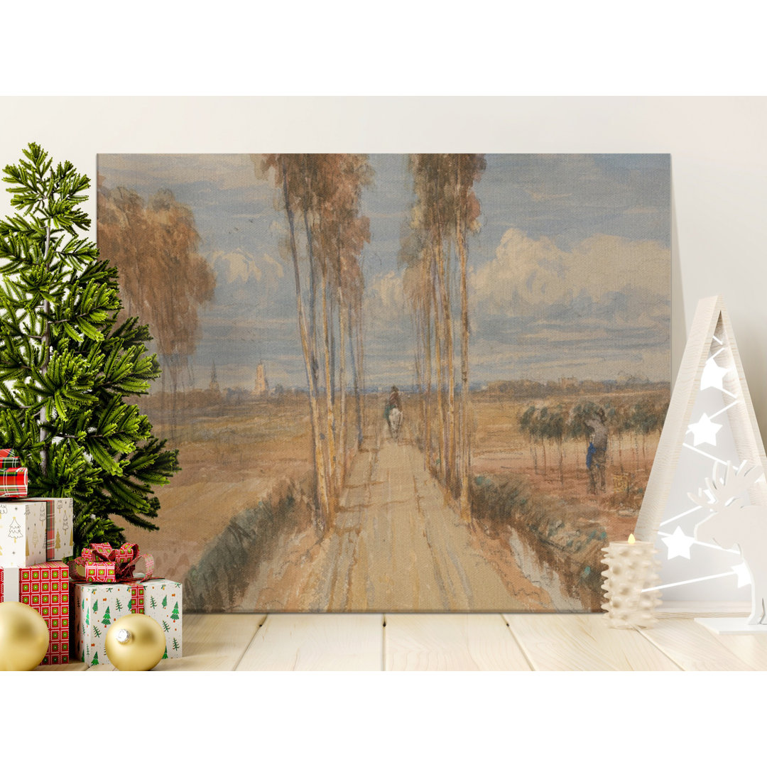 Landscape Canvas Wall Art, Road with Trees, Archival Quality Print, Ready to Hang, Gallery Wrapped, Modern Home Decor, Statement Piece