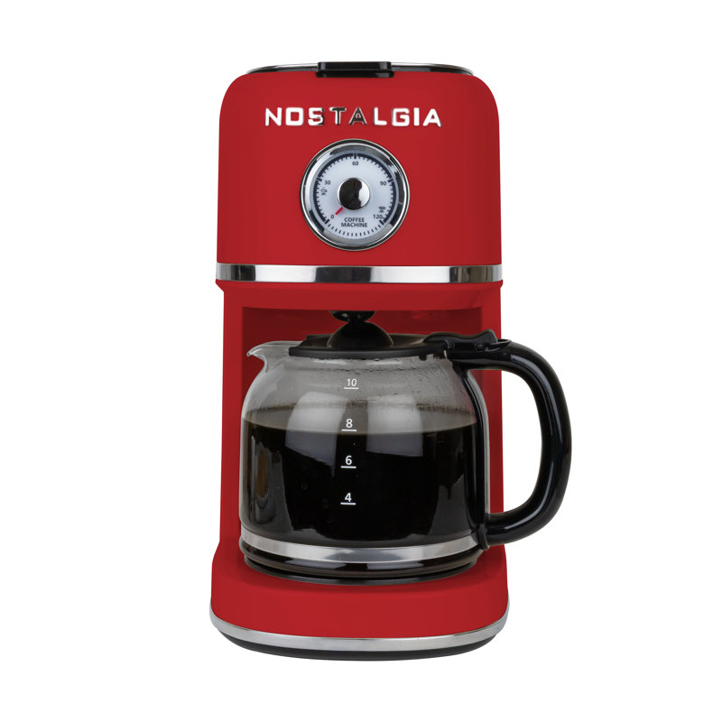 Cafetière 10 tasses Nostalgia Classic Retro, rouge, Rouge