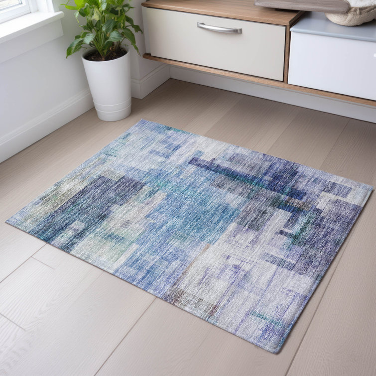 Premium Machine Washable Nigel AMF1067 Squares Rug