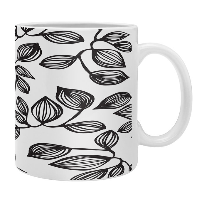 Grande tasse à café à feuilles