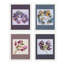 Multicolore, ensemble de 4 plantes géométriques pastel, impression murale encadrée sur papier, 4 pièces-93012445-93012444