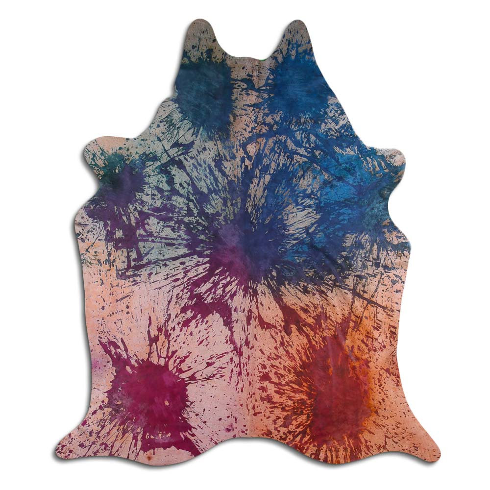 Foundry Select ACID WASHED HAIR ON Cowhide RUG DISTRESSED COLORFUL 3 ...