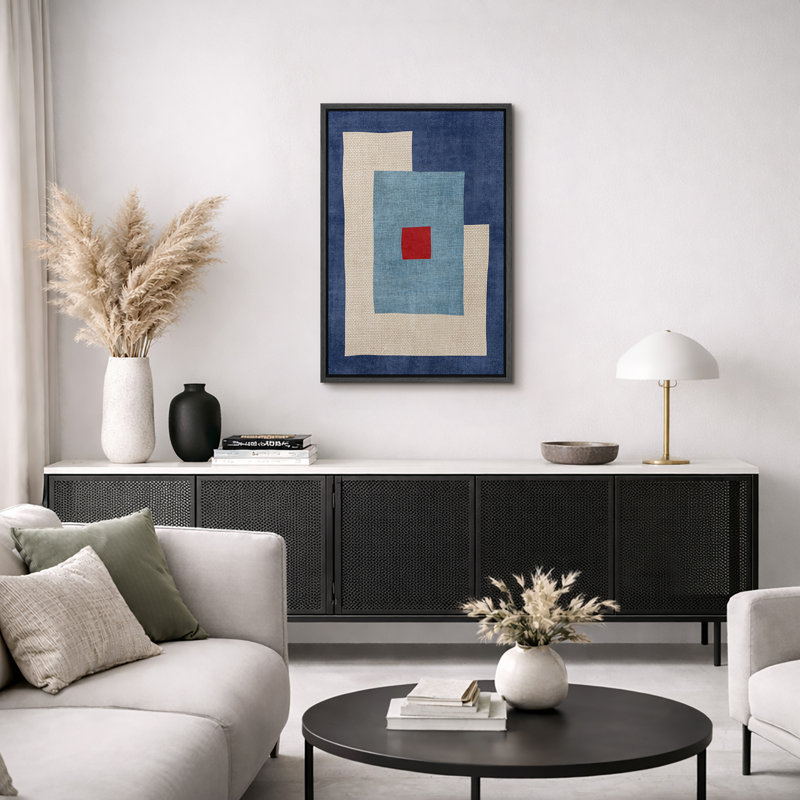 Abstract Abstract, Cadre flottant noir, H 24 po x l 16 po