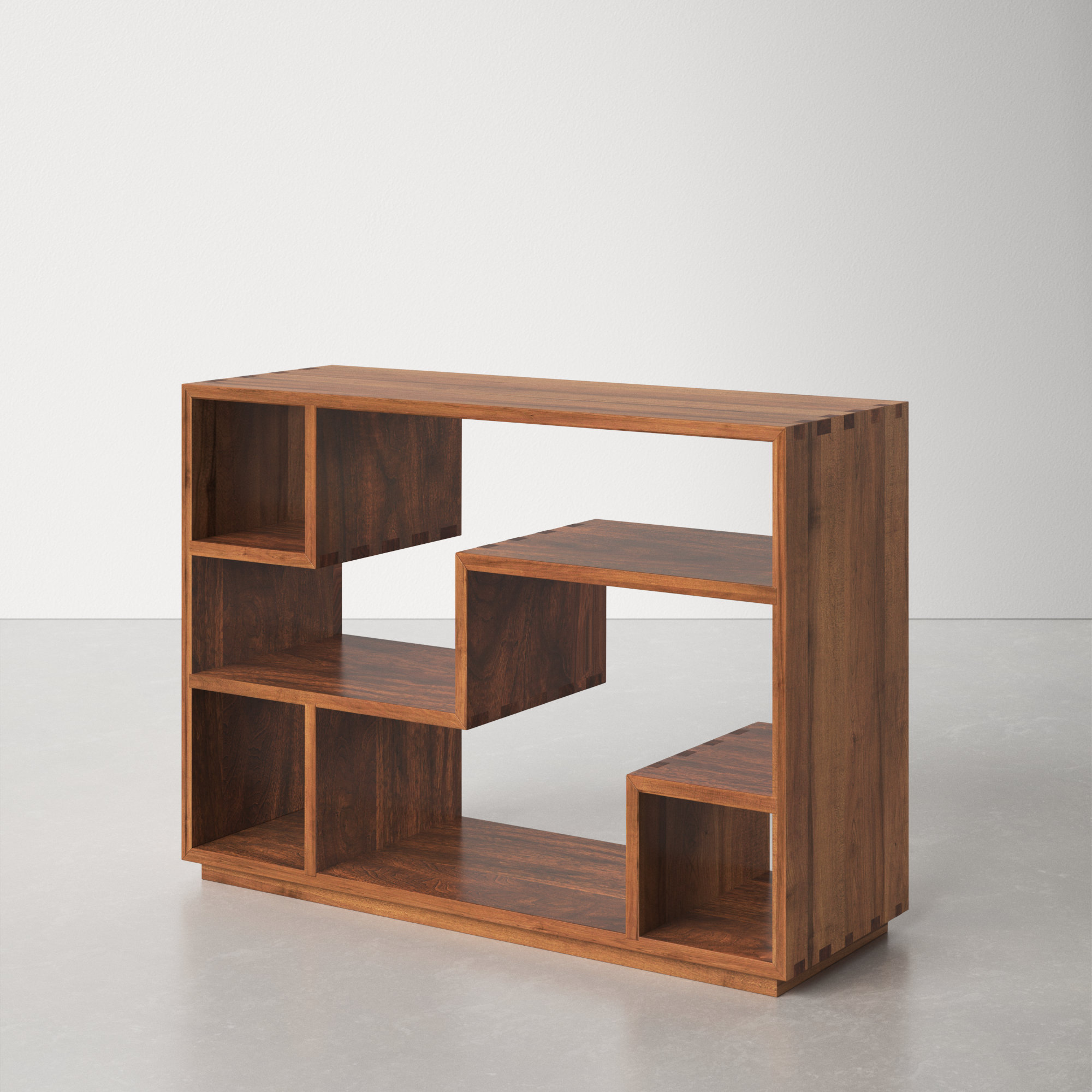 Low shop geometric bookcase