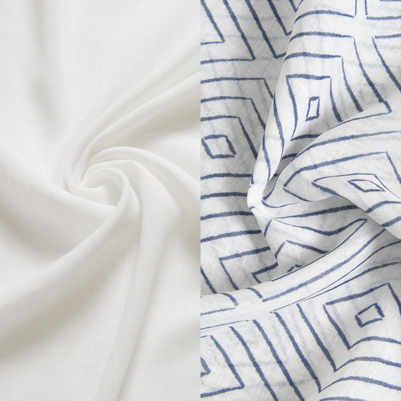 Panneaux de rideaux semi-transparents avec passe-tringle, Indigo