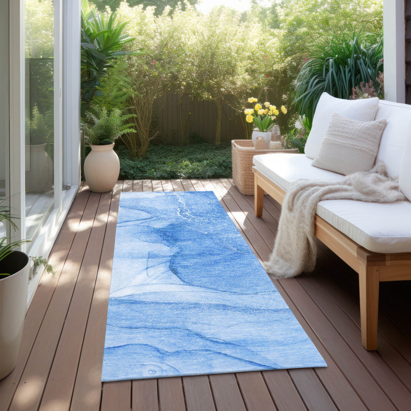 Kyrie Washable Abstract Indoor / Outdoor Rug, Runner 2'3" x 7'6"