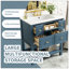 Ensemble de meuble-lavabo simple 30 po avec 5 tiroirs, ensemble de meuble-lavabo autoportant avec cadre en bois massif 30 po-74089461