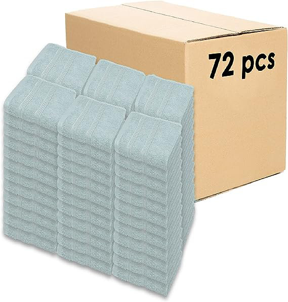 100% Cotton Midweight Washcloth, Aqua