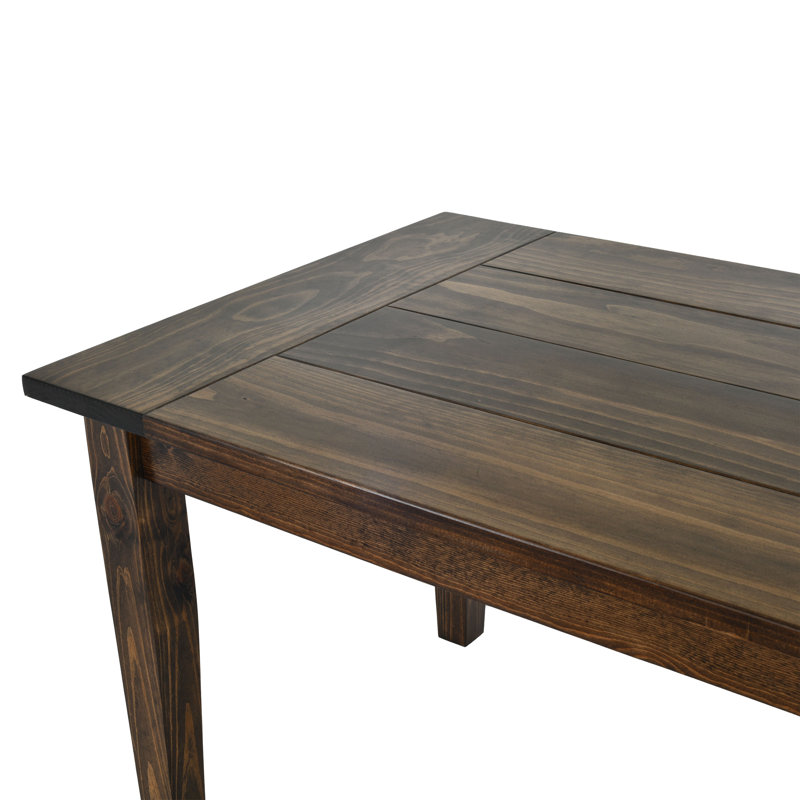 Lothair Fir Rectangular Solid Wood Top with Solid Wood Base Dining Table, 30" H x 48" L x 34" W