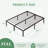 Metal Platform Bed Frames Mattress Foundation With Steel Slat Support, No Box Spring Needed, Storage Space Under Base, Easy Assembly-1451421385