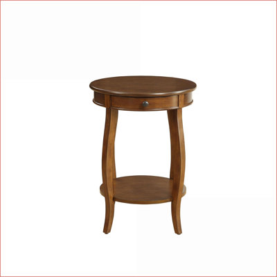 Walnut Finish Coffee Table with Cabriole Legs, Ample Storage &amp; Space-Saving Design for Living Room