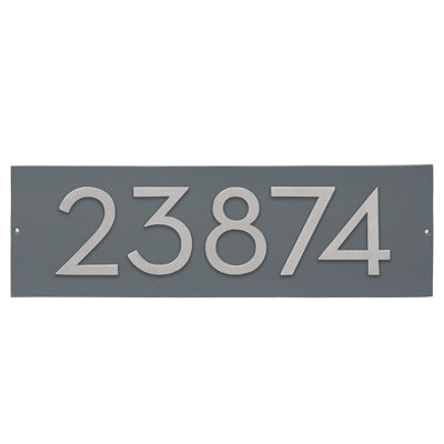 Plaque d'adresse horizontale flottante 4 po (5 chiffres)