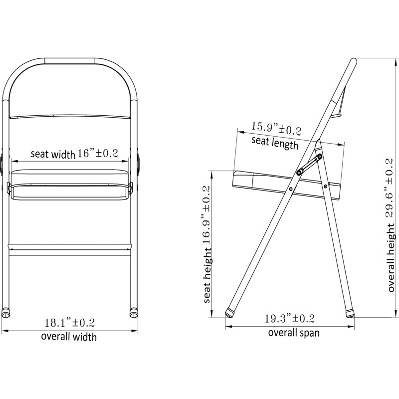 Chaise pliante en métal
