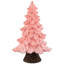 Décoration de Noël en forme de perle glacée irisée Downswept - 9,25 po - rose
