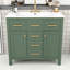 Ensemble de meuble-lavabo autoportant avec lavabo en céramique et armoire de rangement 36 po Liburd-437014072