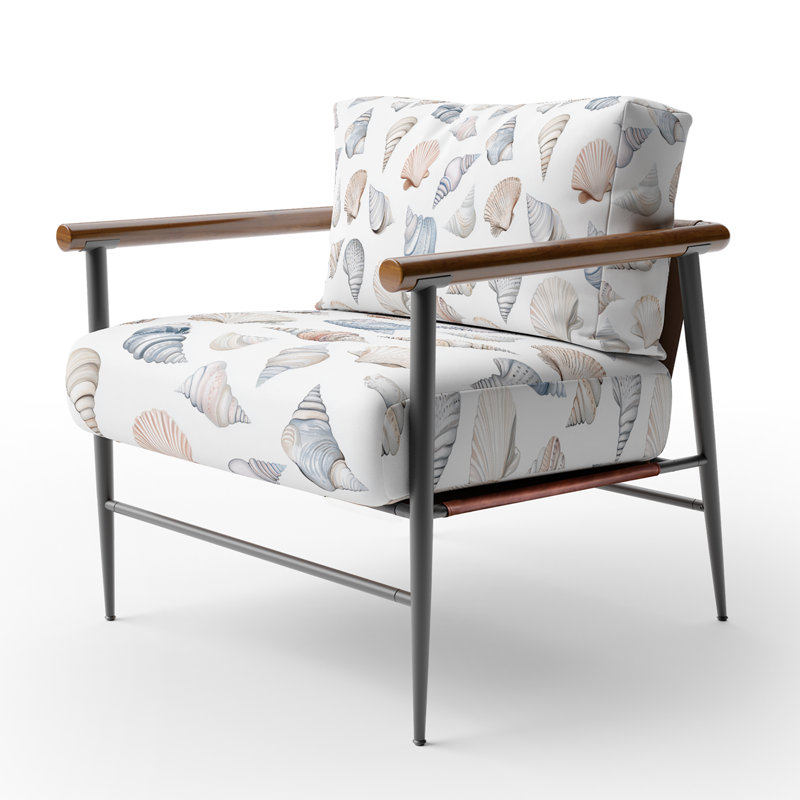 Chaise d'appoint à imprimé animalier, Bras ronds bruns