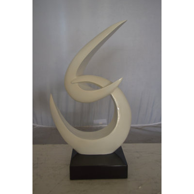 Stylish Renfrow Art Boomerang Statue – Elegant Resin Crafted Modern Home Decor, 13"L x 8"W x 23"H