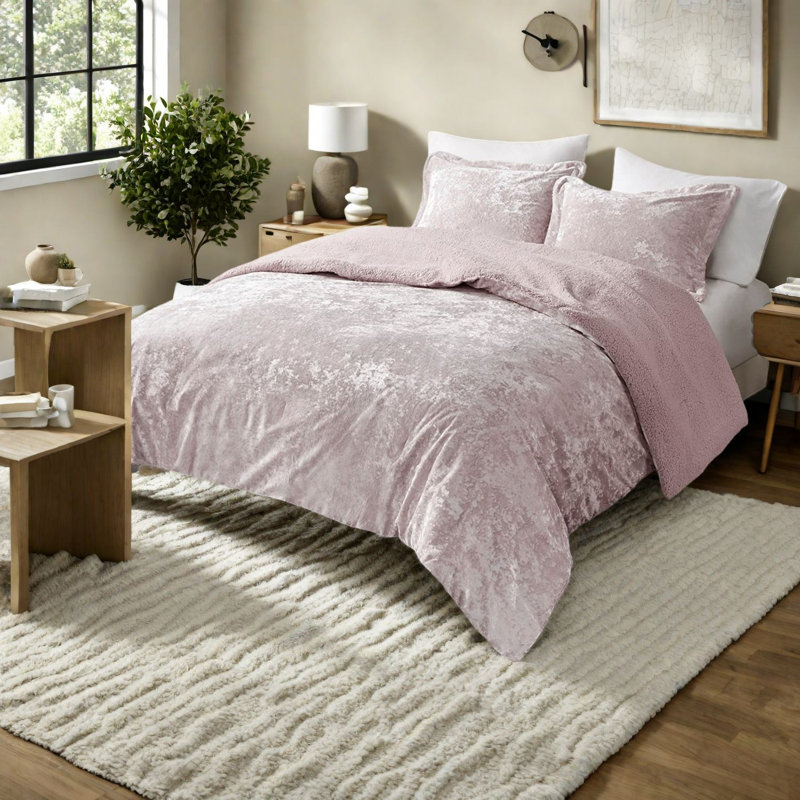 Ensembles de literie en sherpa confortable pour grand lit en velours de polyester pour maison moderne
