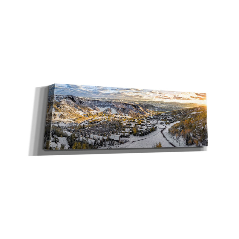 «Snowmass Colorado» par Jonathan Ross, art mural sur toile, H 12 po x l 36 po x P 1,5 po
