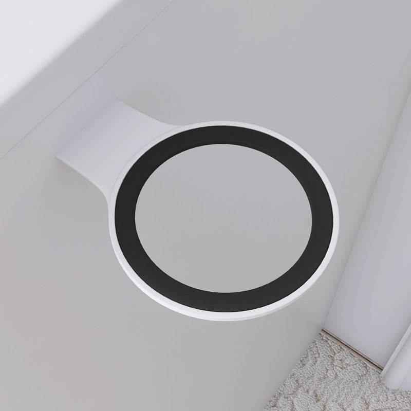 La coiffeuse avec miroir à DEL équipé d'un support pour sèche-cheveux et d'un pansement, Blanc