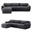 Canapé modulaire en L doux et moelleux en tissu moelleux avec repose-pieds, pouf 32D haute densité avec coussins décoratifs, aucun assemblage requis-1359421709
