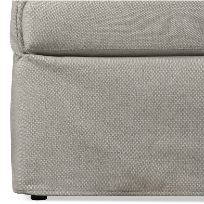 Canapé modulaire 4 pièces Wrenley, Canvas Macarena gris pâle, Orienté à droite