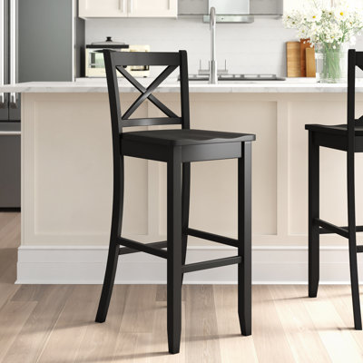 Fairbairn X Back Stool with Sold Wood Frame