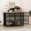 Cage pour chien grise facile à assembler, l 43,3 po x P 29,9 po, H 33,5 po - parfaite pour les chiens de taille moyenne mesurant jusqu'à 70 livres Structure en fer et ouvertures latérales de taille moyenne H 43,3 po x P 29,9 po