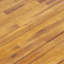 Table de salle à manger d'extérieur en bois d'acacia, finition teck sablé et noir