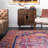 Aliece Bohemian Medallion Power Loom Performance Pink/Orange Rug-768853838