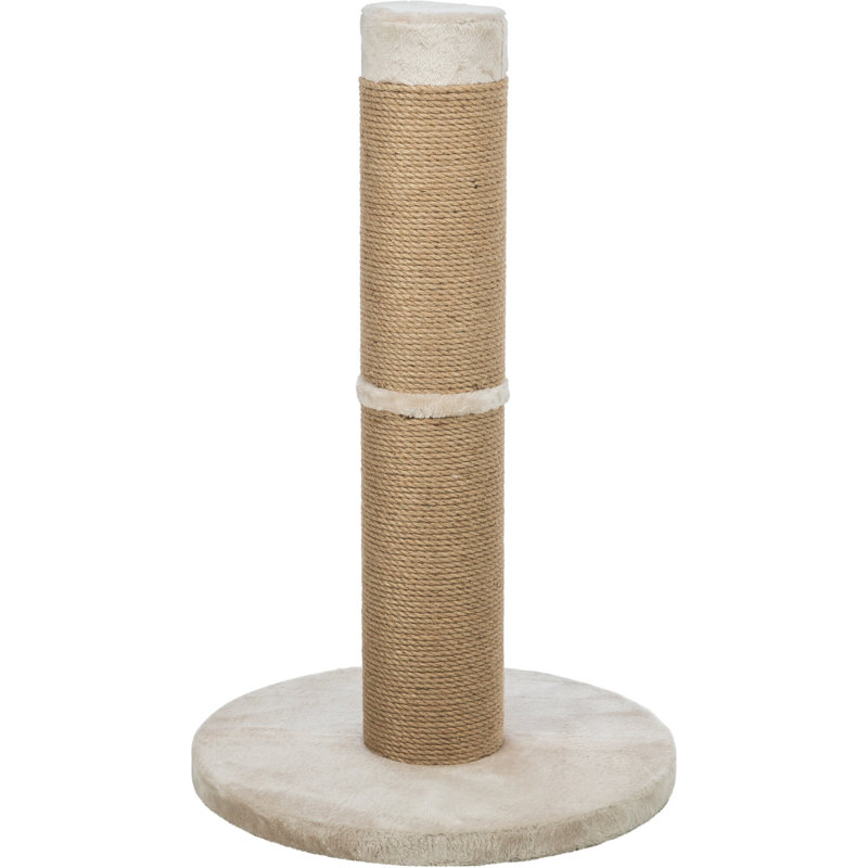 TRIXIE Rue 31.5-in XXL Cat Scratching Post, Sisal Cat Scratcher for Large Cats, Plush Base, Beige