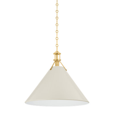 Painted No. 2 1-Light Classic Traditional Pendant by Mark D. Sikes for Hudson Valley Lighting