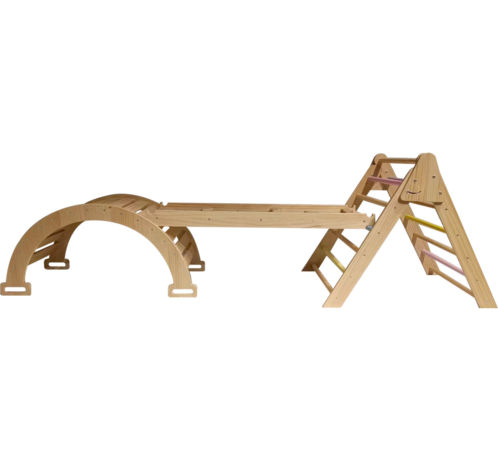 Avenlur Foldable Pikler Triangle Climber, Colored Bars