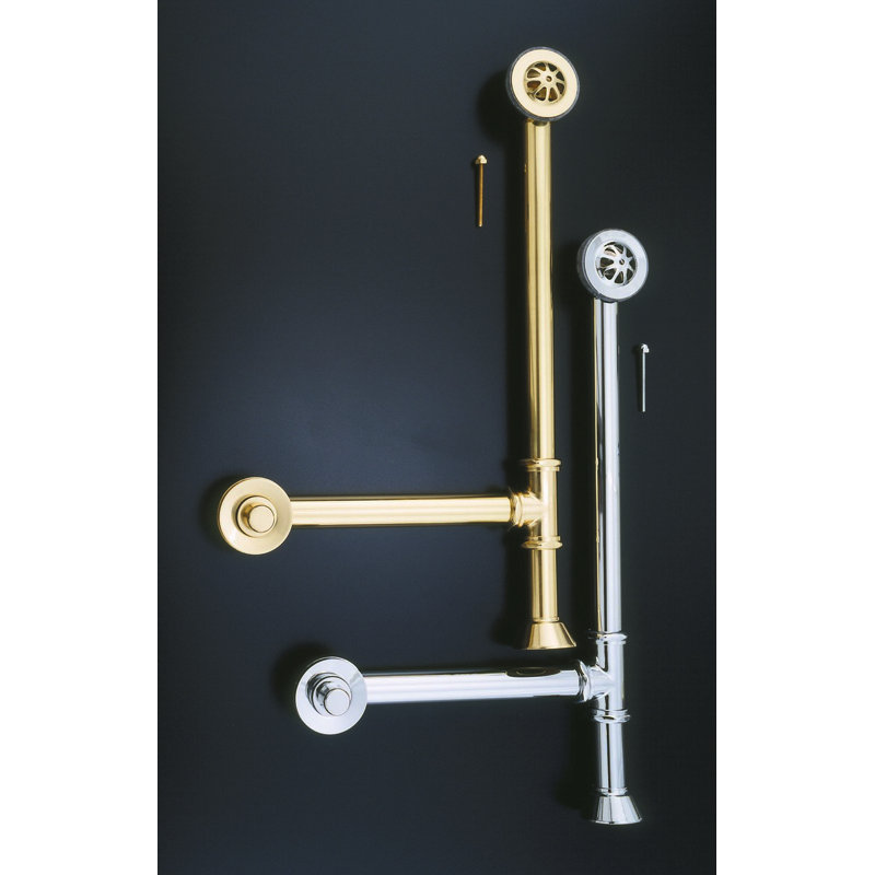 Drain de baignoire Turn and Lift P0007BE de Strom Living, Laiton ultra enduit