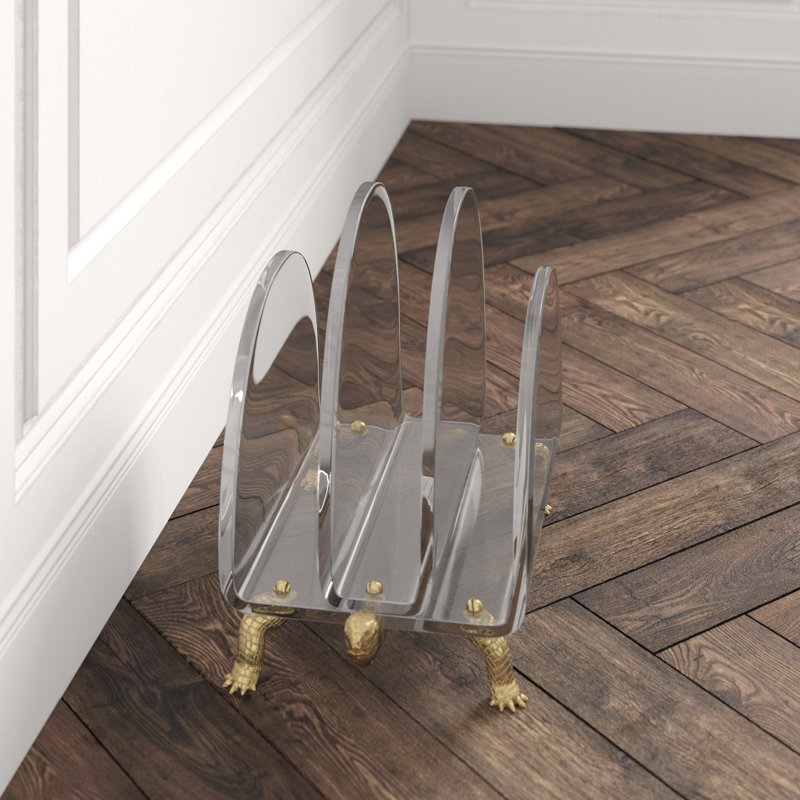 Tortoise Clear Acrylic Magazine Rack