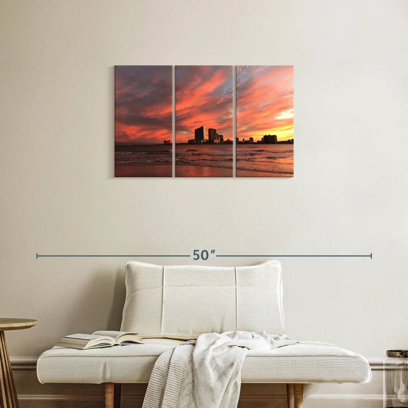 Gillard Brigantine Beach Sunset, H 20 po x l 33 po