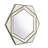 35.4" Modern Glam Hexagon Wall Mirror With Textured MDF Frame