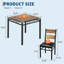Ensemble de table de salle à manger pour 2 personnes, table de salle à manger avec 2 chaises rembourrées, ensemble de table de salle à manger en bois 3 pièces avec protecteur d'angle pour petit espace, cuisine, appartement-1964884463